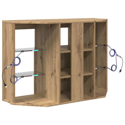 vidaXL Corner LED TV Cabinet 100x40x68cm Artisan Oak Engineered Wood