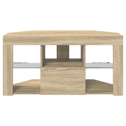 vidaXL Corner LED TV Cabinet Wall-mounted Sonoma Oak 100 x 40 x 50 cm