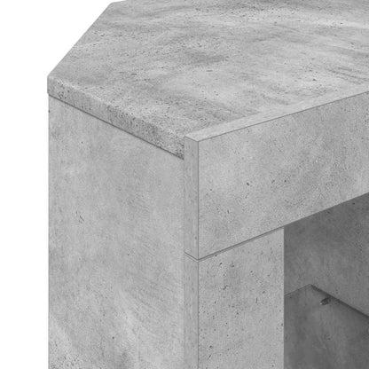 vidaXL Corner LED TV Cabinet 100 x 40 x 50 cm Concrete Grey