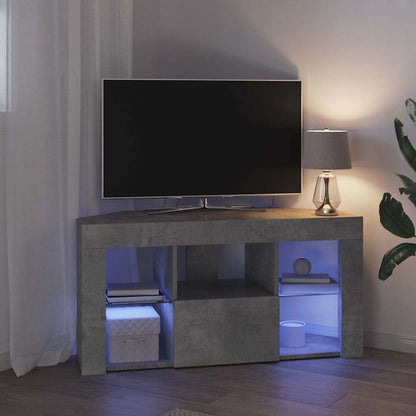 vidaXL Corner LED TV Cabinet 100 x 40 x 50 cm Concrete Grey