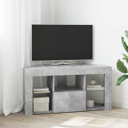 vidaXL Corner LED TV Cabinet 100 x 40 x 50 cm Concrete Grey