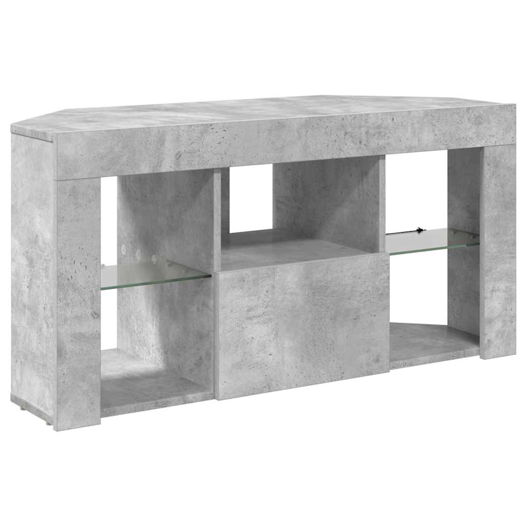 vidaXL Corner LED TV Cabinet 100 x 40 x 50 cm Concrete Grey