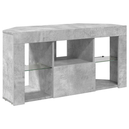 vidaXL Corner LED TV Cabinet 100 x 40 x 50 cm Concrete Grey