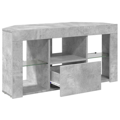vidaXL Corner LED TV Cabinet 100 x 40 x 50 cm Concrete Grey