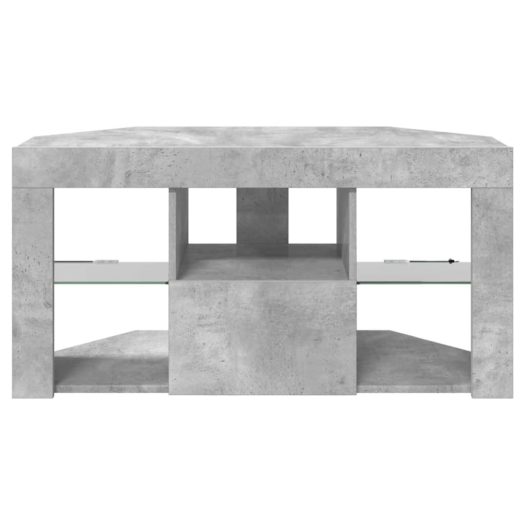 vidaXL Corner LED TV Cabinet 100 x 40 x 50 cm Concrete Grey