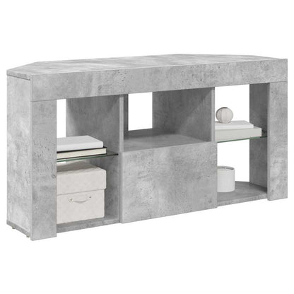vidaXL Corner LED TV Cabinet 100 x 40 x 50 cm Concrete Grey