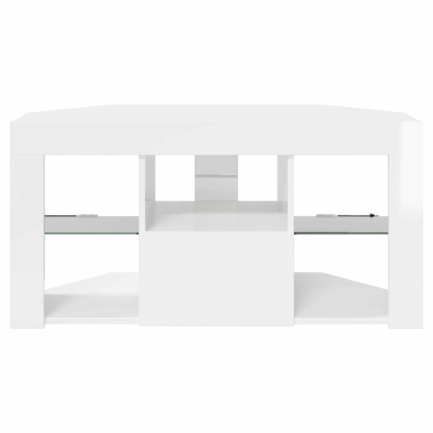 vidaXL Corner LED TV Cabinet High gloss White 100 x 40 x 50 cm