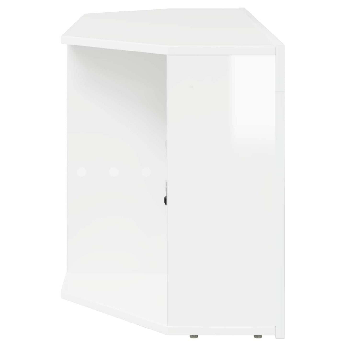vidaXL Corner LED TV Cabinet High gloss White 100 x 40 x 50 cm