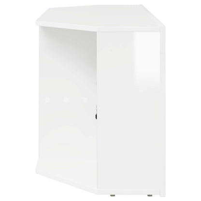 vidaXL Corner LED TV Cabinet High gloss White 100 x 40 x 50 cm