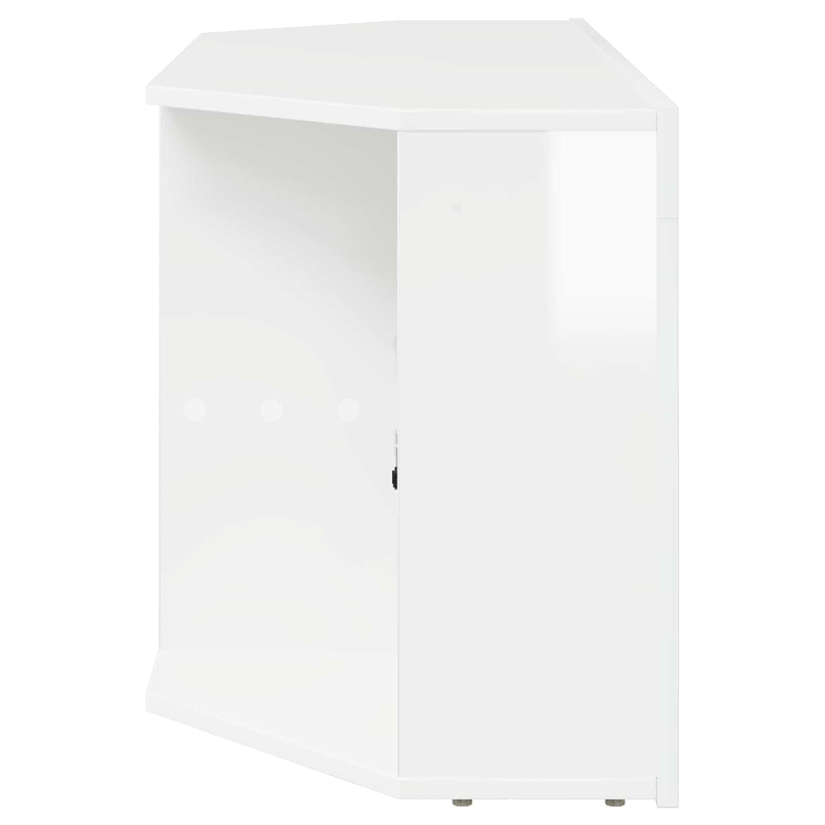 vidaXL Corner LED TV Cabinet 100 x 40 x 50 cm High gloss White
