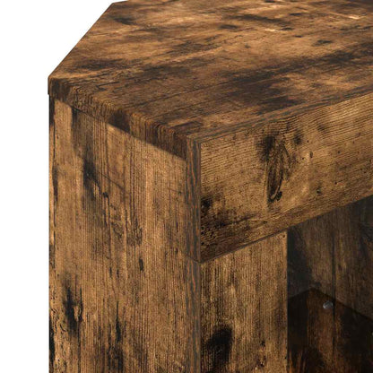 vidaXL Corner LED TV Cabinet 100 x 40 x 50 cm Smoked Oak