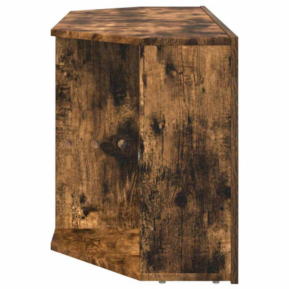 vidaXL Corner LED TV Cabinet 100 x 40 x 50 cm Smoked Oak