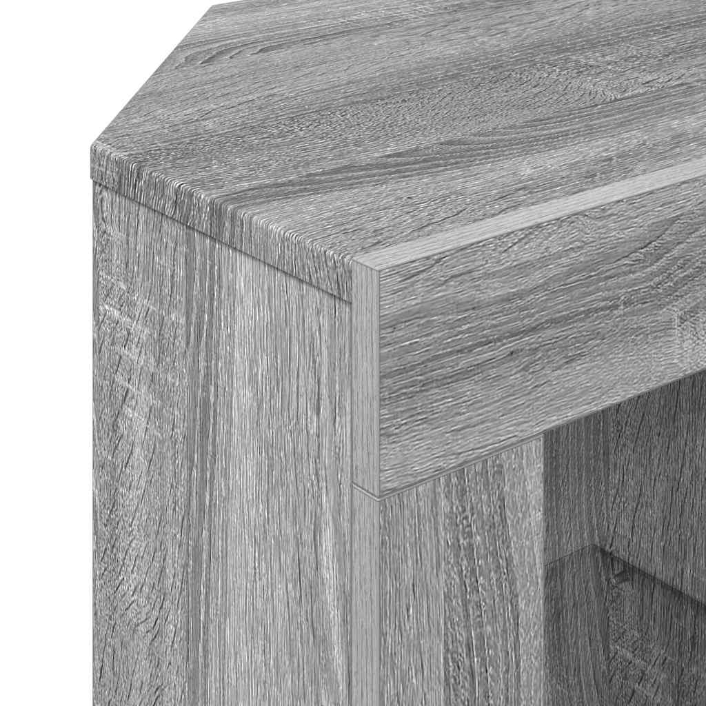 vidaXL Corner LED TV Cabinet 100 x 40 x 50 cm Grey Sonoma