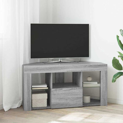 vidaXL Corner LED TV Cabinet 100 x 40 x 50 cm Grey Sonoma