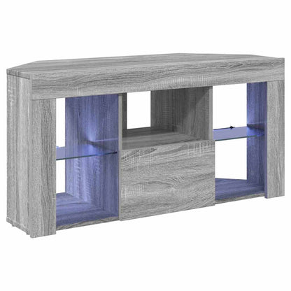 vidaXL Corner LED TV Cabinet 100 x 40 x 50 cm Grey Sonoma