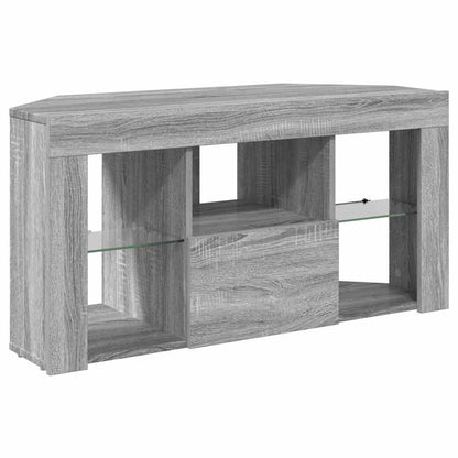 vidaXL Corner LED TV Cabinet 100 x 40 x 50 cm Grey Sonoma