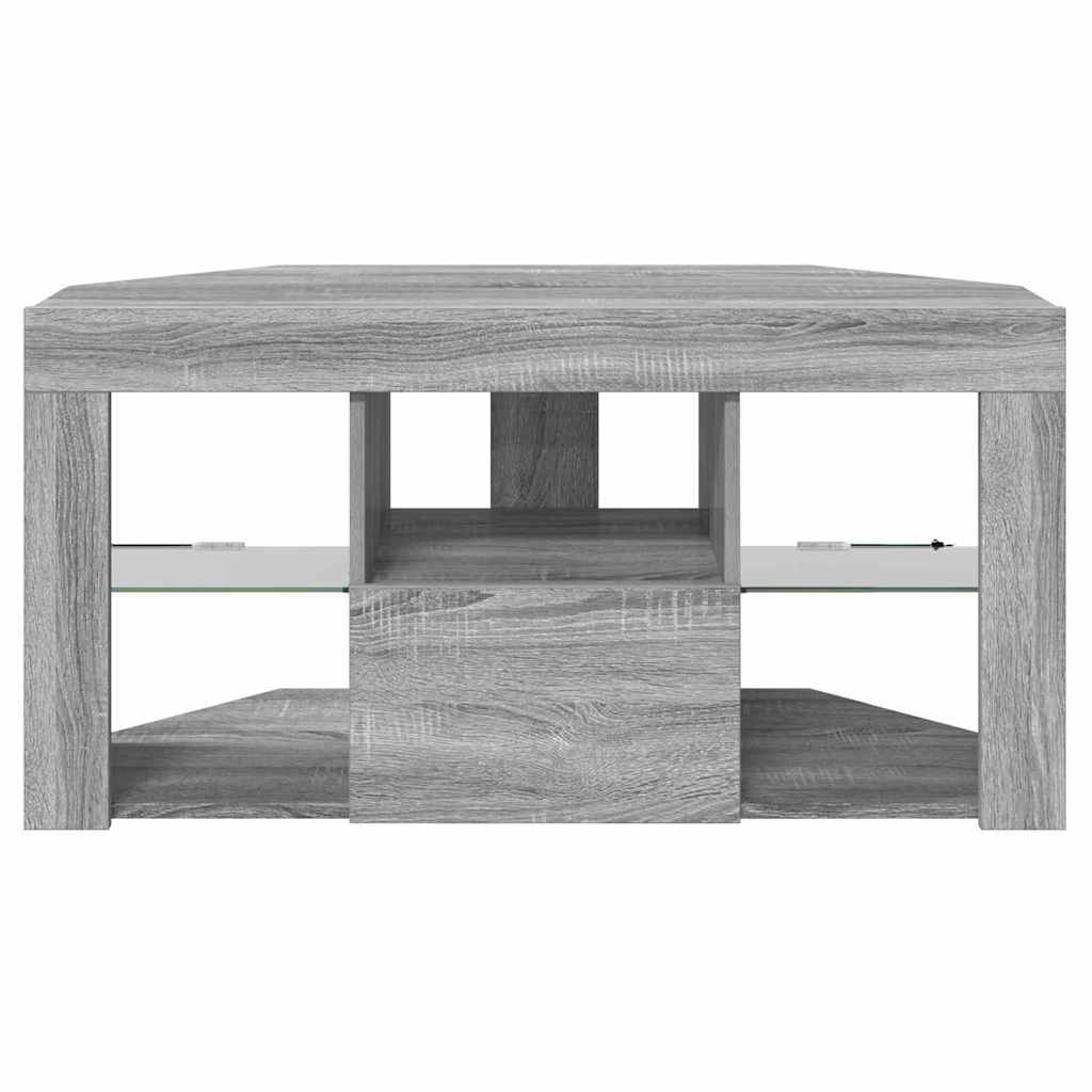 vidaXL Corner LED TV Cabinet 100 x 40 x 50 cm Grey Sonoma