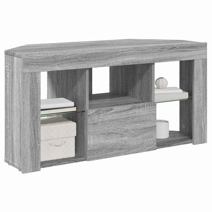 vidaXL Corner LED TV Cabinet 100 x 40 x 50 cm Grey Sonoma