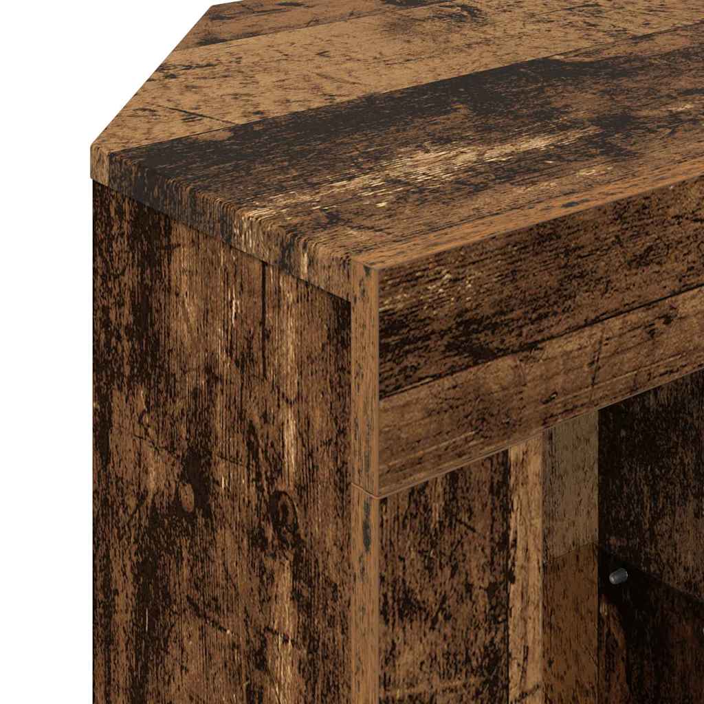 vidaXL Corner LED TV Cabinet 100 x 40 x 50 cm Old Wood Engineered Wood