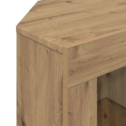 vidaXL Corner LED TV Cabinet 100 x 40 x 50 cm Artisan Oak