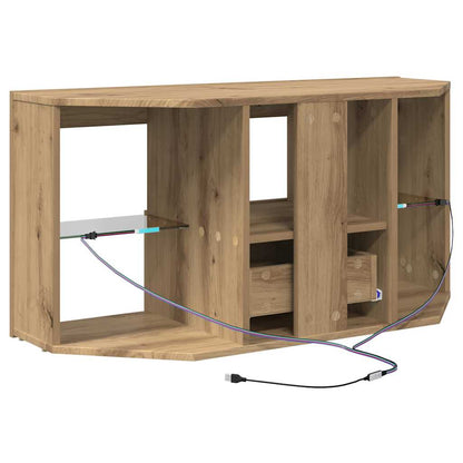 vidaXL Corner LED TV Cabinet 100 x 40 x 50 cm Artisan Oak