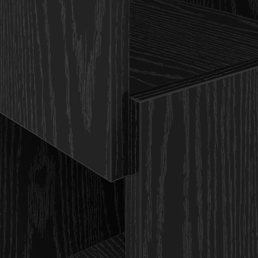 vidaXL Corner Cabinet Black Oak 25.5x25x102cm Engineered Wood