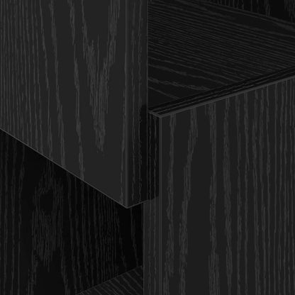 vidaXL Corner Cabinet Black Oak 25.5x25x102cm Engineered Wood