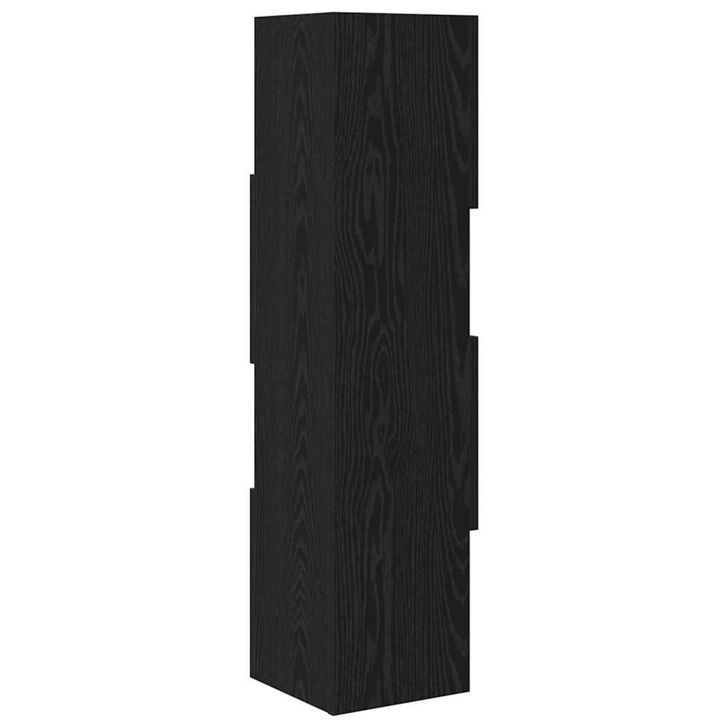 vidaXL Corner Cabinet Black Oak 25.5x25x102cm Engineered Wood