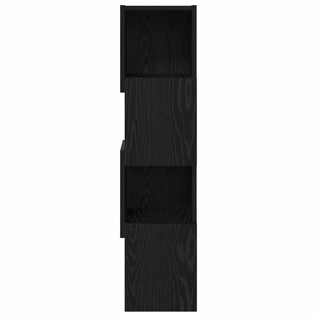 vidaXL Corner Cabinet Black Oak 25.5x25x102cm Engineered Wood