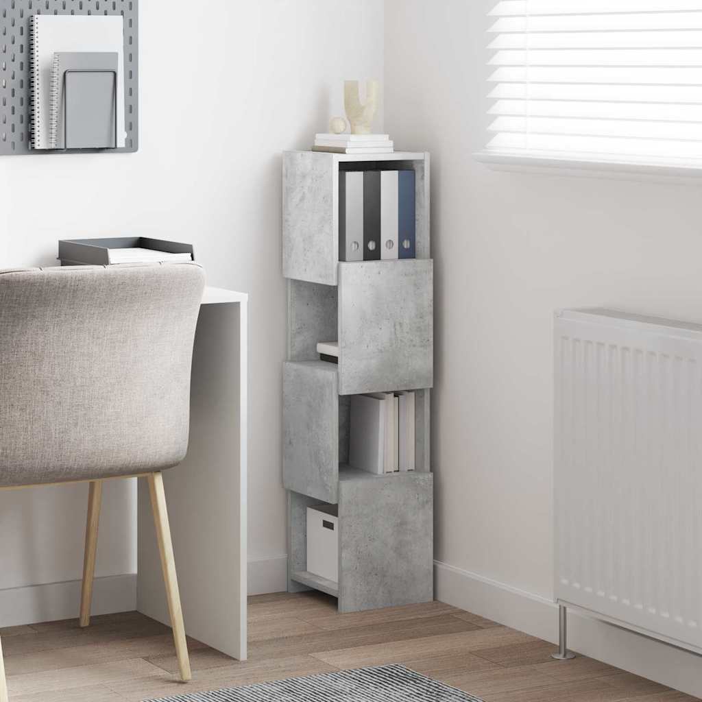 vidaXL Corner Cabinet Concrete Grey 25.5x25x102cm Engineered Wood