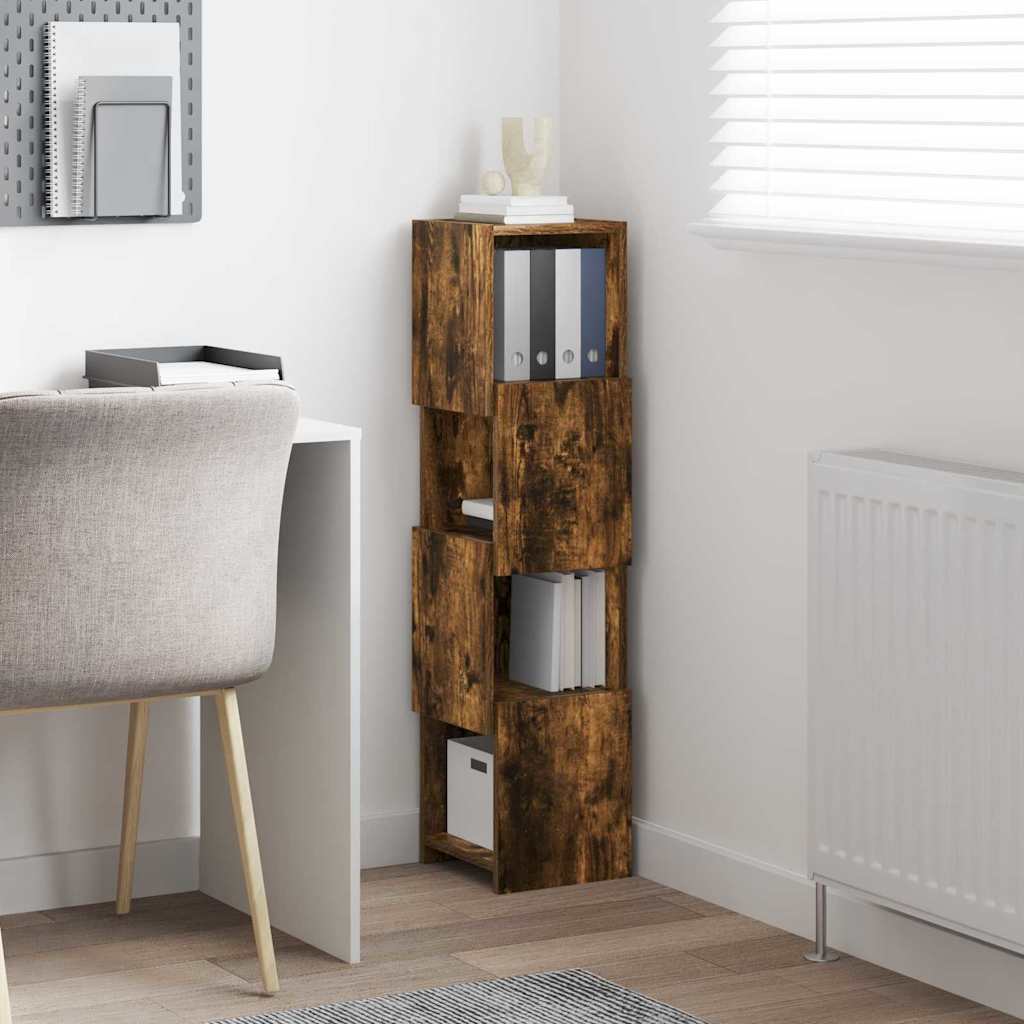 vidaXL Corner Cabinet Smoked Oak 25.5x25x102cm Engineered Wood