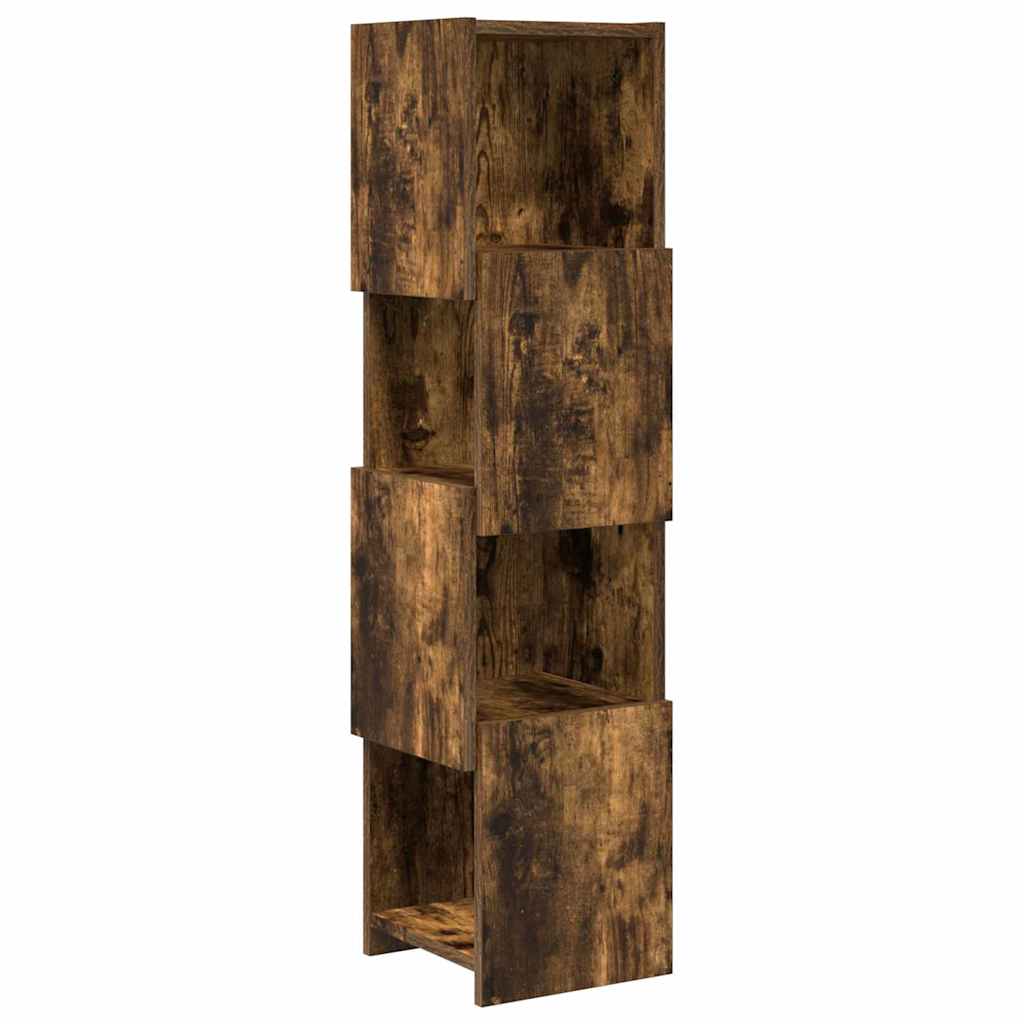 vidaXL Corner Cabinet Smoked Oak 25.5x25x102cm Engineered Wood