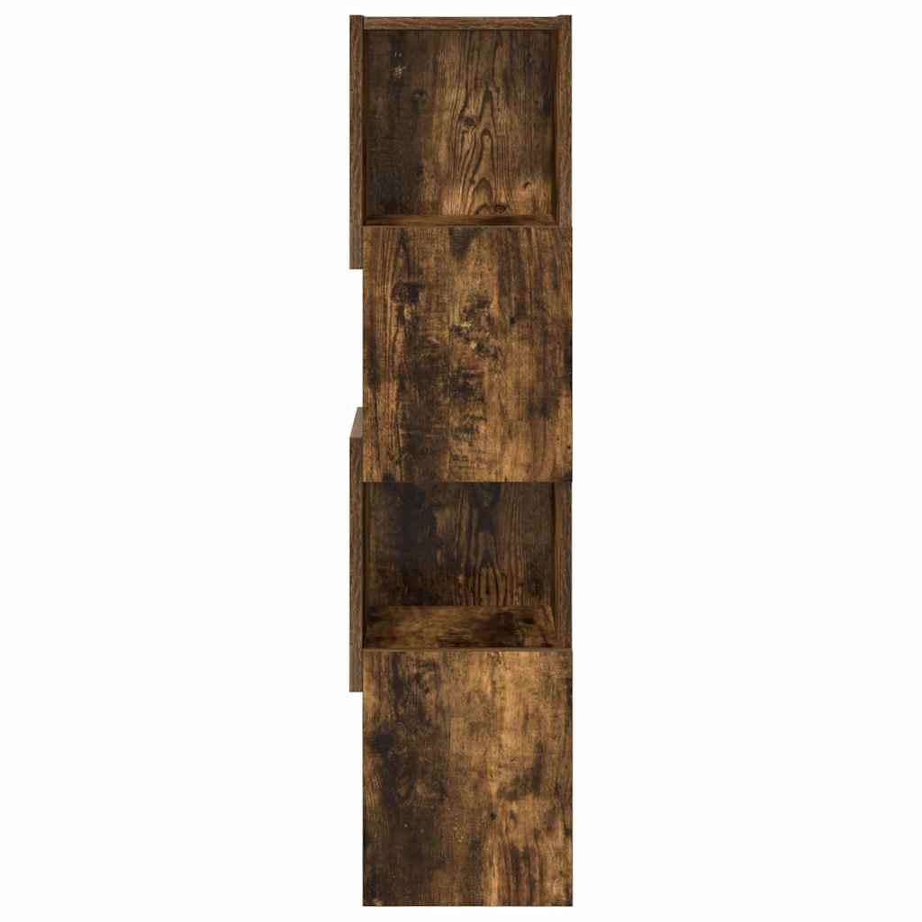 vidaXL Corner Cabinet Smoked Oak 25.5x25x102cm Engineered Wood