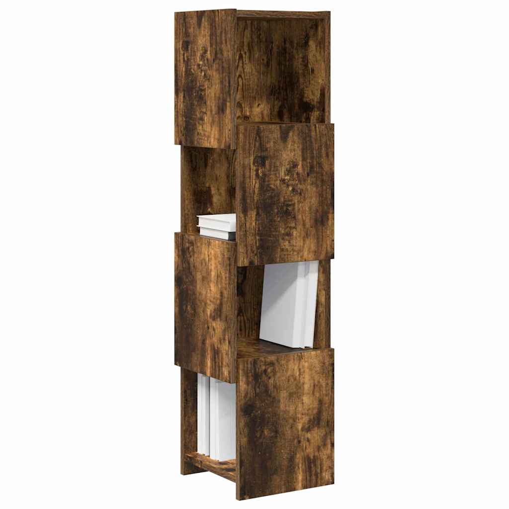 vidaXL Corner Cabinet Smoked Oak 25.5x25x102cm Engineered Wood