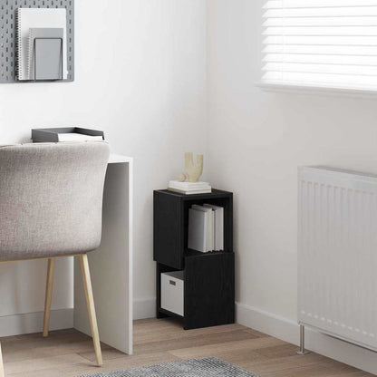 vidaXL Corner Cabinet Black Oak 25.5x25x55cm Engineered Wood
