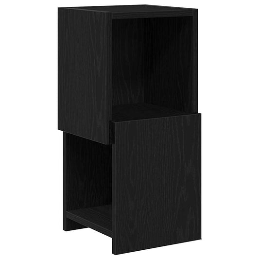vidaXL Corner Cabinet Black Oak 25.5x25x55cm Engineered Wood