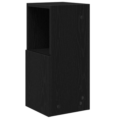 vidaXL Corner Cabinet Black Oak 25.5x25x55cm Engineered Wood