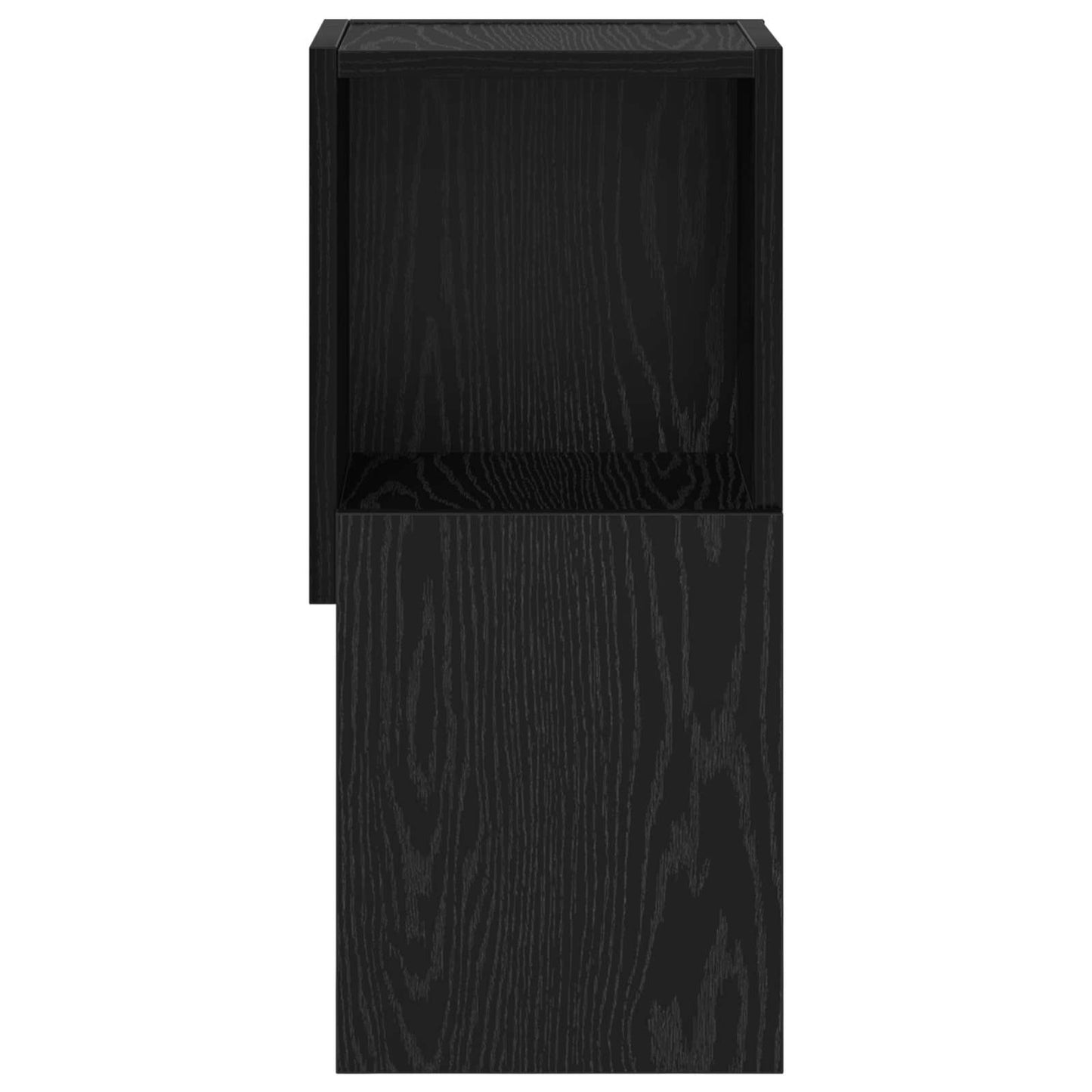 vidaXL Corner Cabinet Black Oak 25.5x25x55cm Engineered Wood