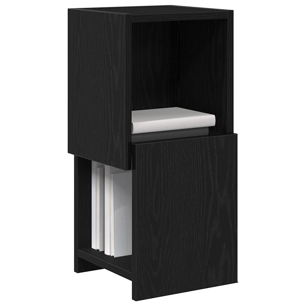 vidaXL Corner Cabinet Black Oak 25.5x25x55cm Engineered Wood