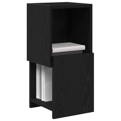 vidaXL Corner Cabinet Black Oak 25.5x25x55cm Engineered Wood