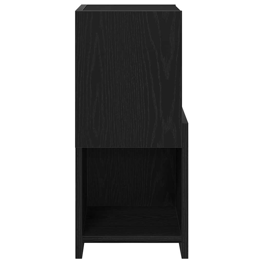 vidaXL Corner Cabinet Black Oak 25.5x25x55cm Engineered Wood