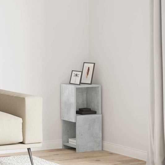vidaXL Corner Cabinet Concrete Grey 25.5x25x55cm Engineered Wood