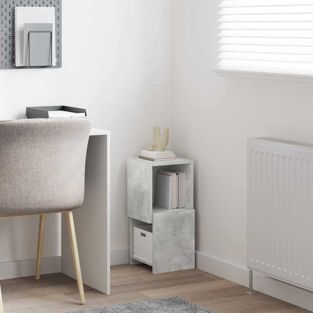vidaXL Corner Cabinet Concrete Grey 25.5x25x55cm Engineered Wood