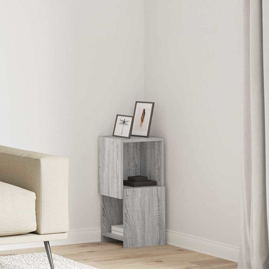 vidaXL Corner Cabinet Grey Sonoma 25.5x25x55cm Engineered Wood