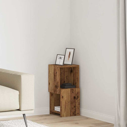 vidaXL Corner Cabinet Old Wood 25.5x25x55cm Engineered Wood