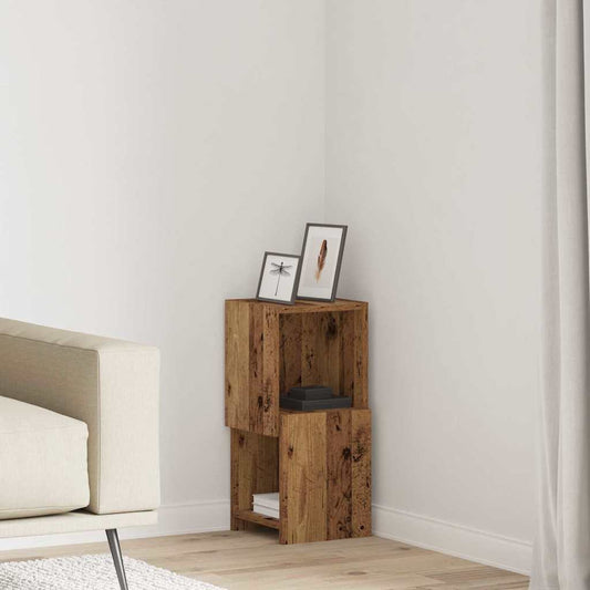 vidaXL Corner Cabinet Old Wood 25.5x25x55cm Engineered Wood