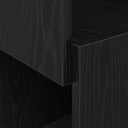vidaXL Corner Cabinet Black Oak 30.5x30x95cm Engineered Wood