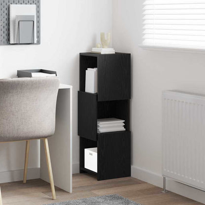 vidaXL Corner Cabinet Black Oak 30.5x30x95cm Engineered Wood