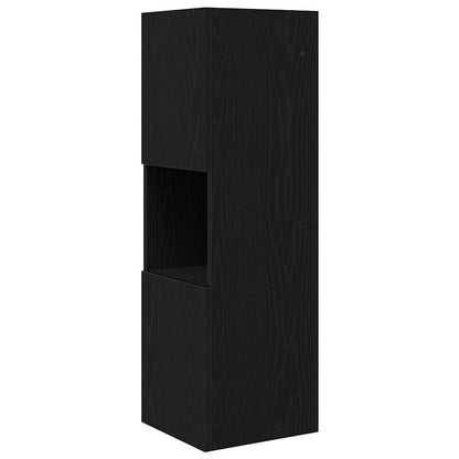 vidaXL Corner Cabinet 30.5x30x95cm Engineered Wood Black Oak