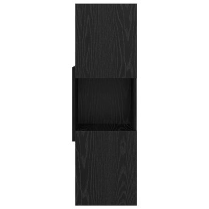 vidaXL Corner Cabinet Black Oak 30.5x30x95cm Engineered Wood